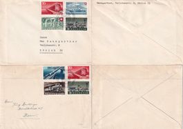 Lot 2 Briefe 100 Jahre Schweizer Eisenbahnen 09.08.1947 FDC