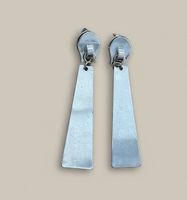 Zipper Earrings Silver Colour Fashion Jewellery Summer
