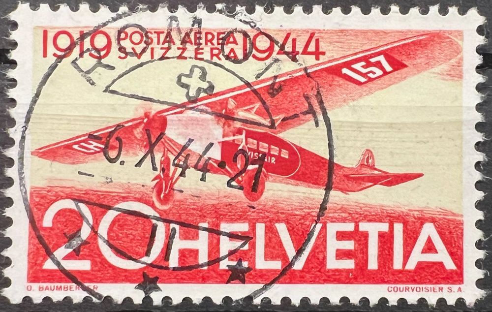 Flugpost F38 sauberer Voll-⦿ Romont 1