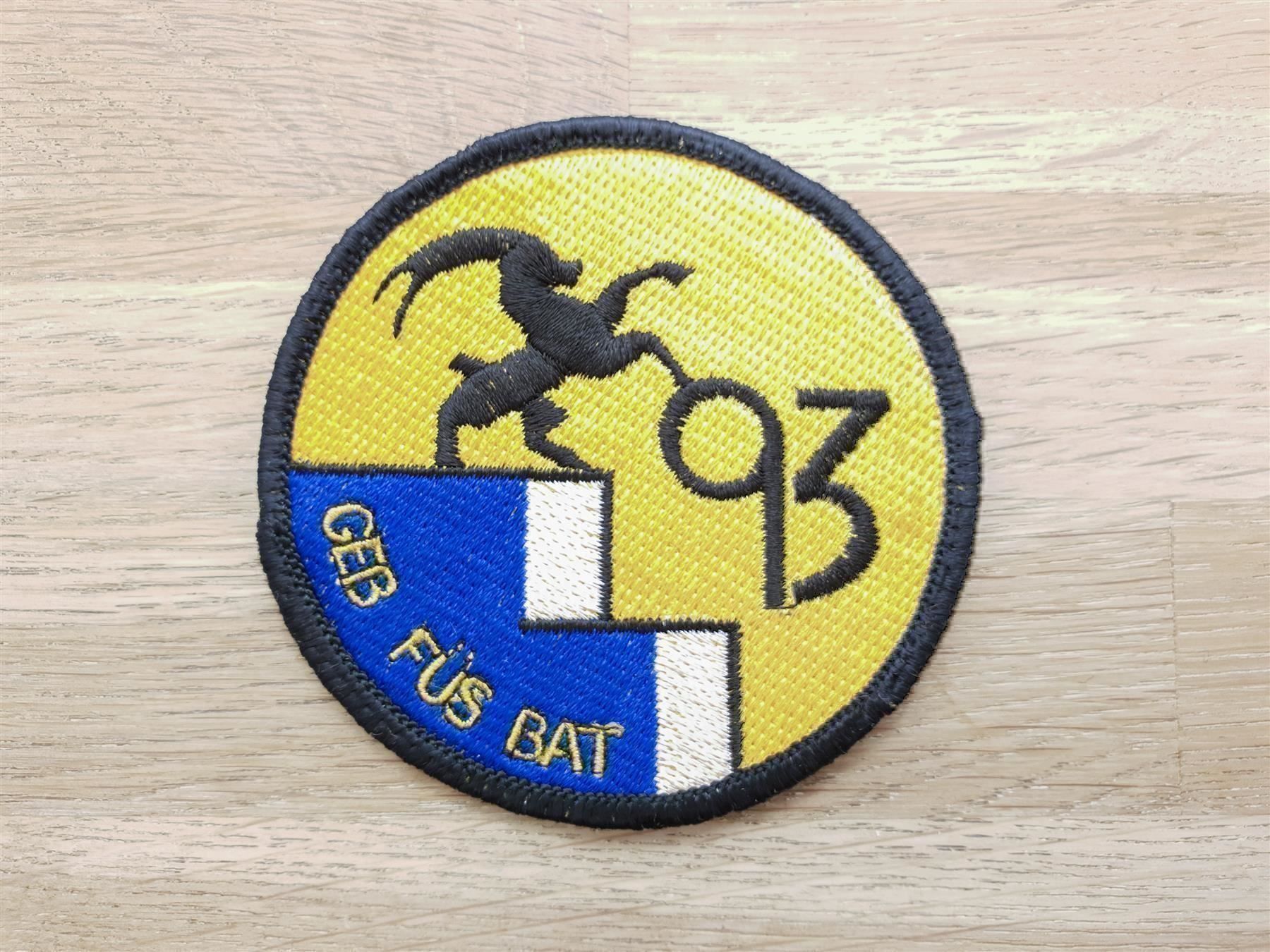 Placchette & Badge: Badge Geb Füs Bat 93 schwarz – Usato da Erlinsbach venduto da S700