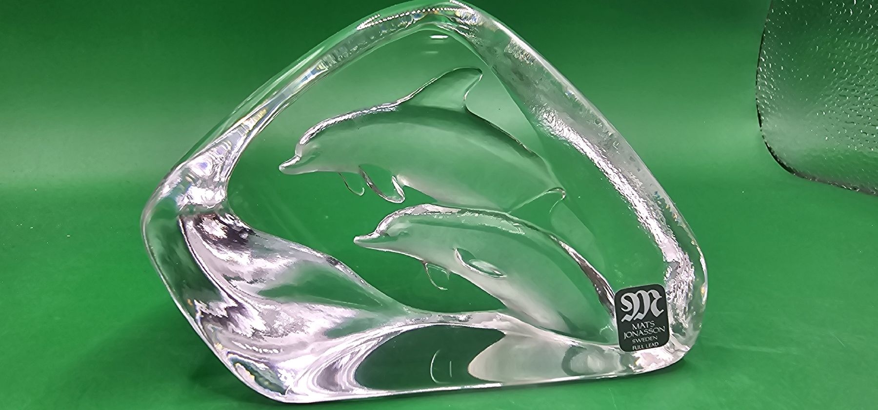Figuren: Mats Jonasson Delfin Glas Skulptur Figur – Gebraucht aus Zürich von Daniela51 1
