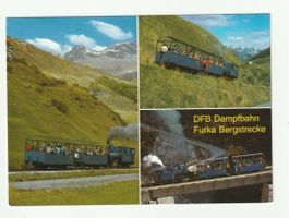 Postkarte Dampfbahn, Firma Bergstrecke