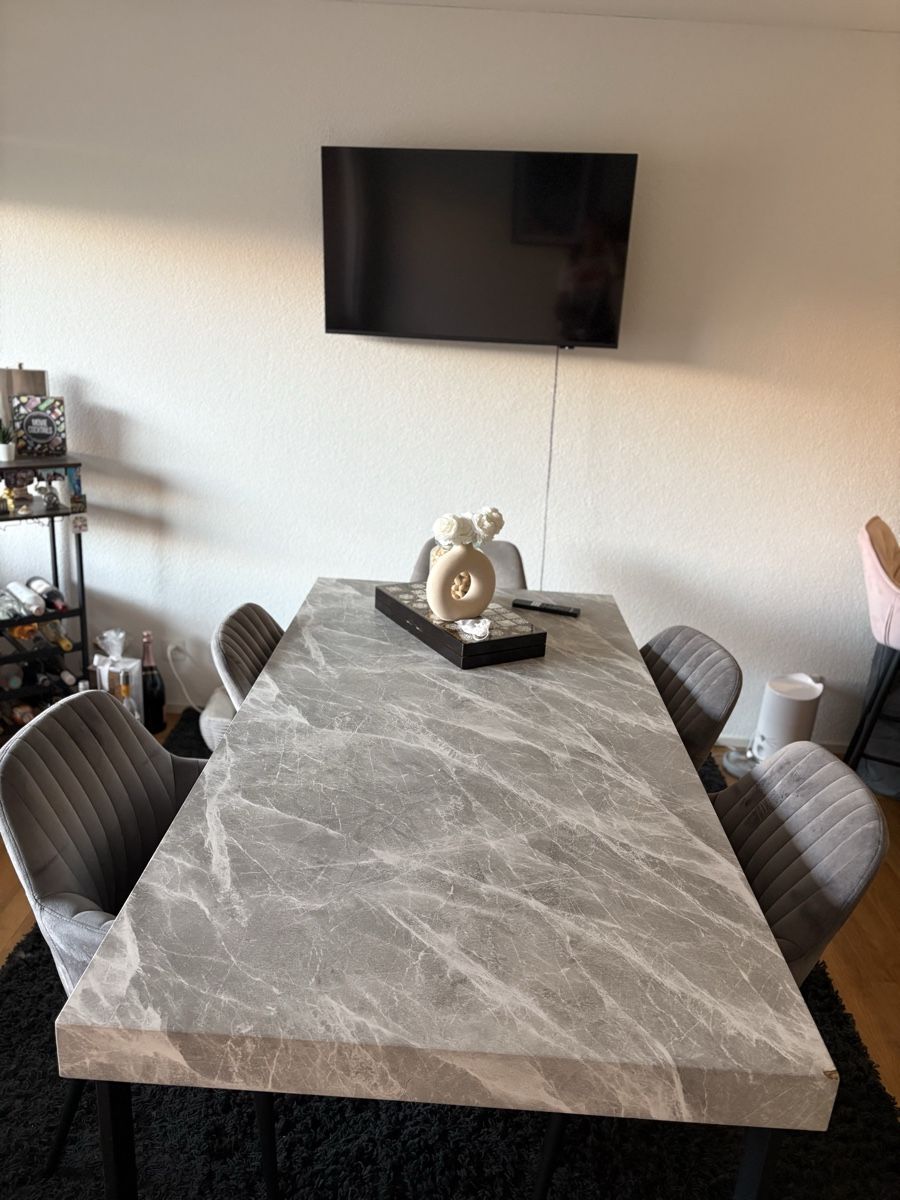Tables: Esstisch Marmoroptik grau 180cm – D'occasion à Wallisellen par des_l5yc