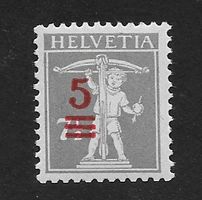 1921: Tellknabe Nr.148 II Abart Aufdruck verschoben **