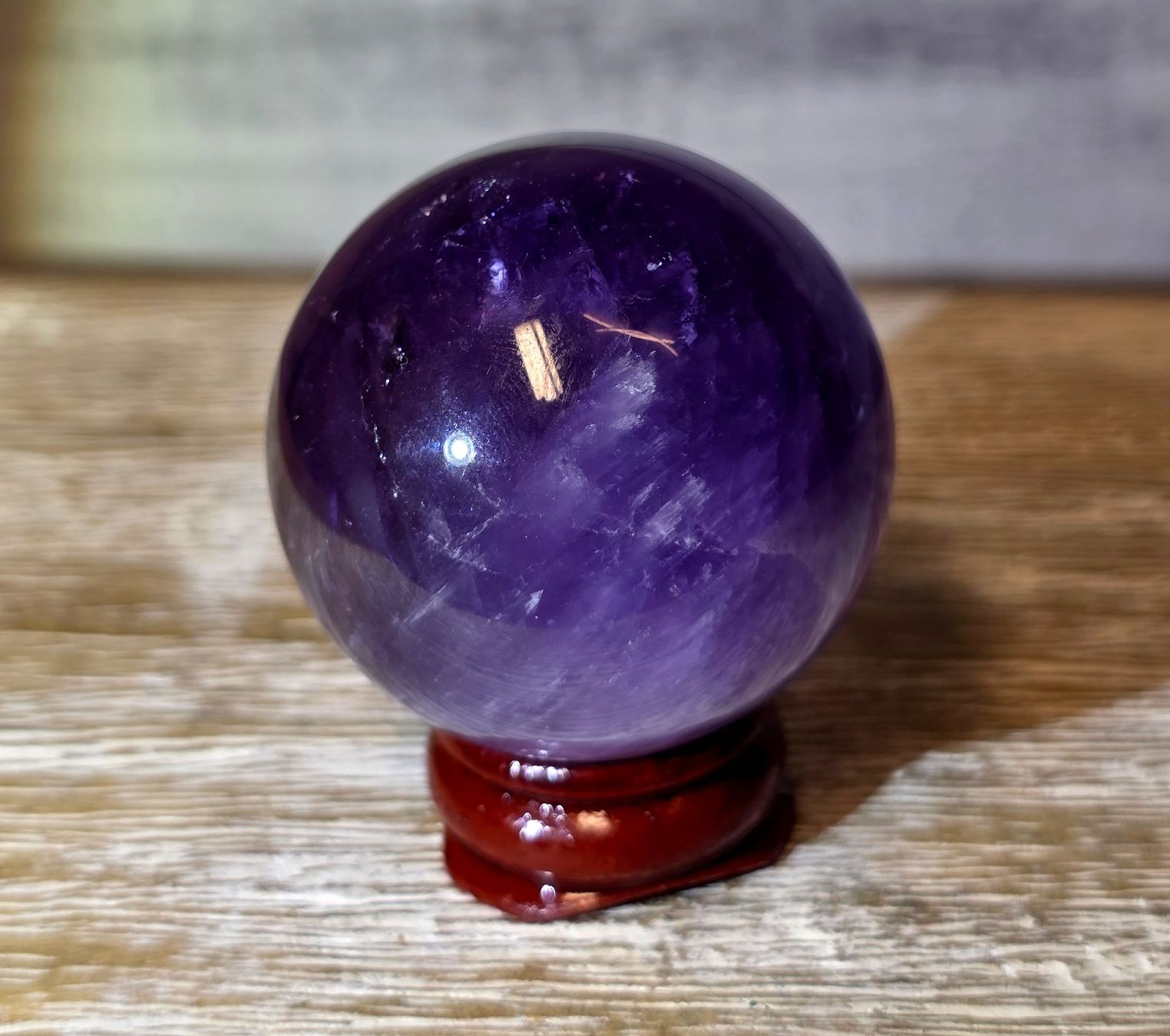Minerali & Pietre curative: 1A Amethyst Kugel E 41mm 96g – Nuovo e nell'imballaggio originale da Matzingen venduto da Shay_Crystalz 1