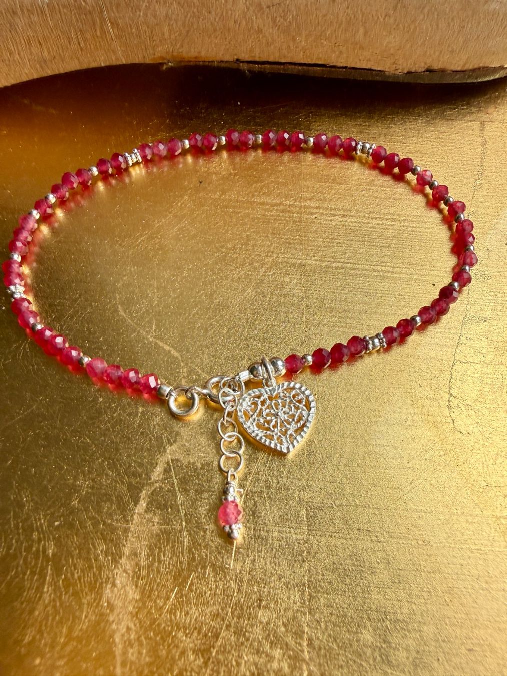 Catenine: Fussketteli Halbedelstein und 925 Silber – Nuovo e nell'imballaggio originale da Maienfeld venduto da Cmicky 3