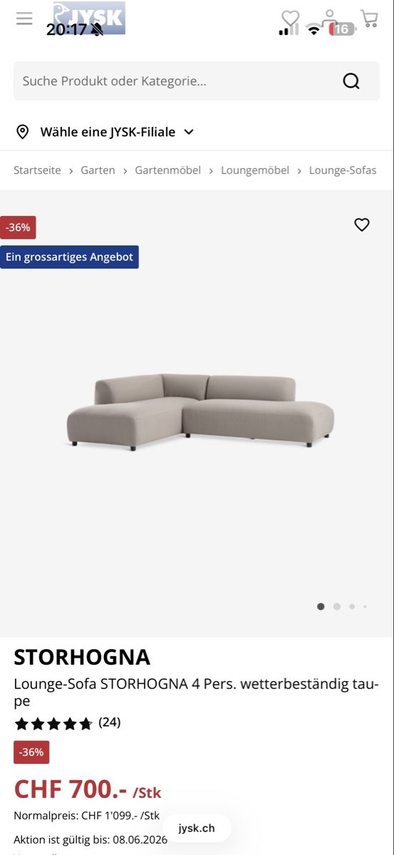 Jysk Divani: Outdoor Lounge-Sofa – Nuovo (secondo la descrizione) da Tann venduto da Kev_2522 4