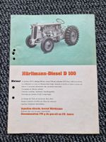 Original Prospekt Hürlimann Traktor D100 Gussmuni franz.