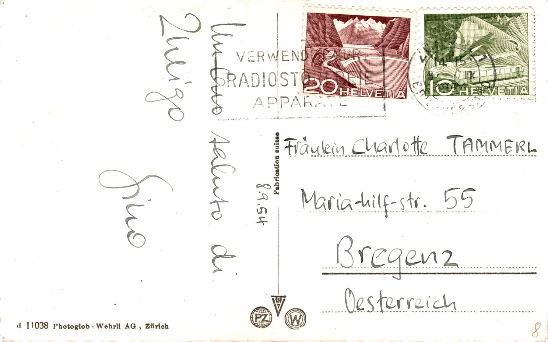 Cartoline postali: Zürich. Bellevueplatz mit Trams, Autos – Usato da Bronschhofen venduto da Astore 1