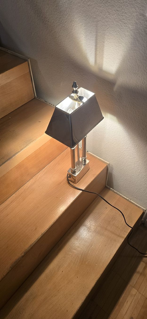 Lampade: Loberon Tischlampe Pantin silber – Usato da Basel venduto da Jcva 8