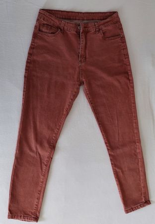 Bequeme Damen Stretch-Jeans, Gr. XXL, rostbraun, High Waist