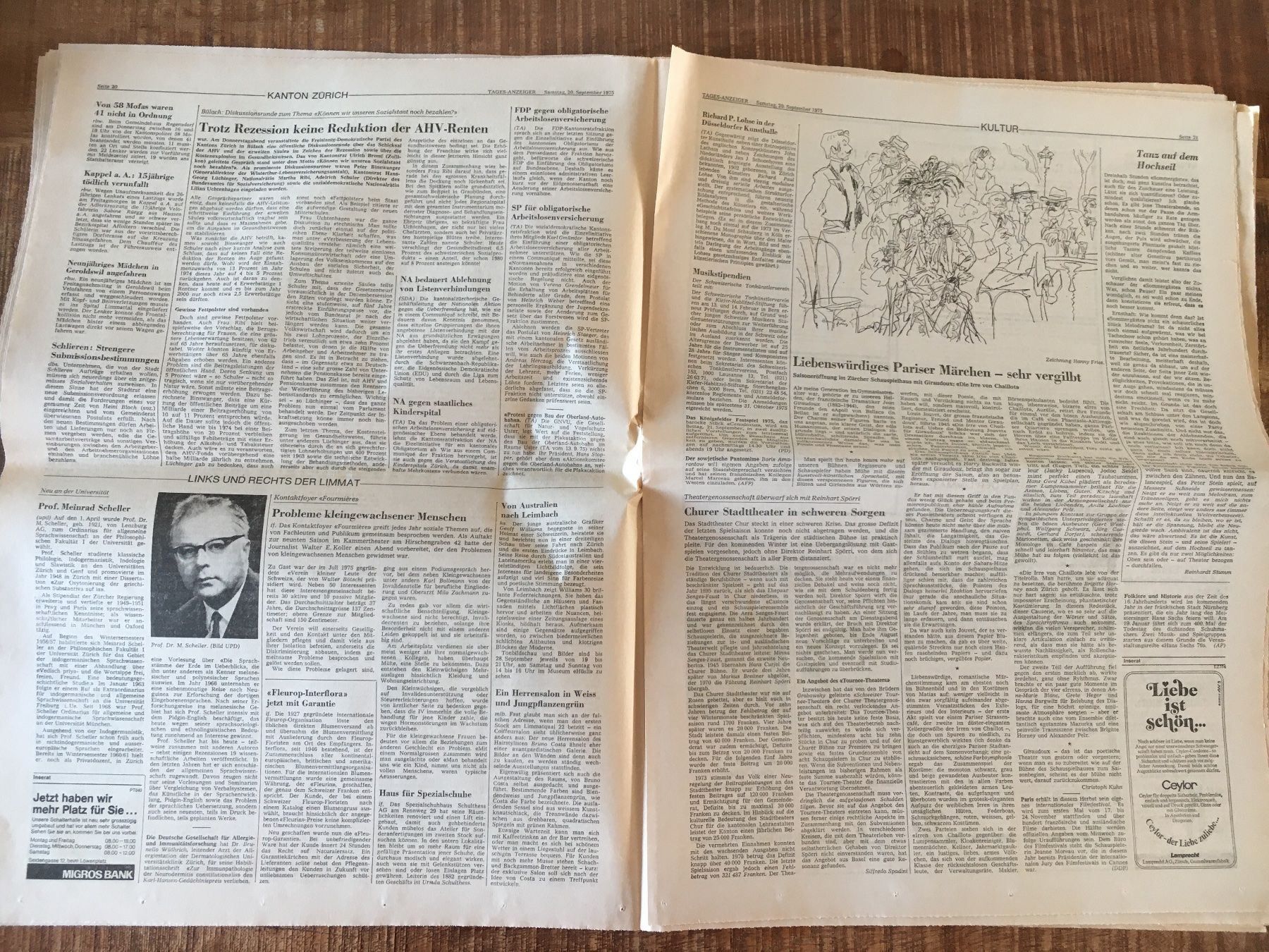 Zeitschriften & Magazine: Tagesanzeiger vom SA, 20. September 1975 – Gebraucht aus Luzern von Jiggy_8898 5