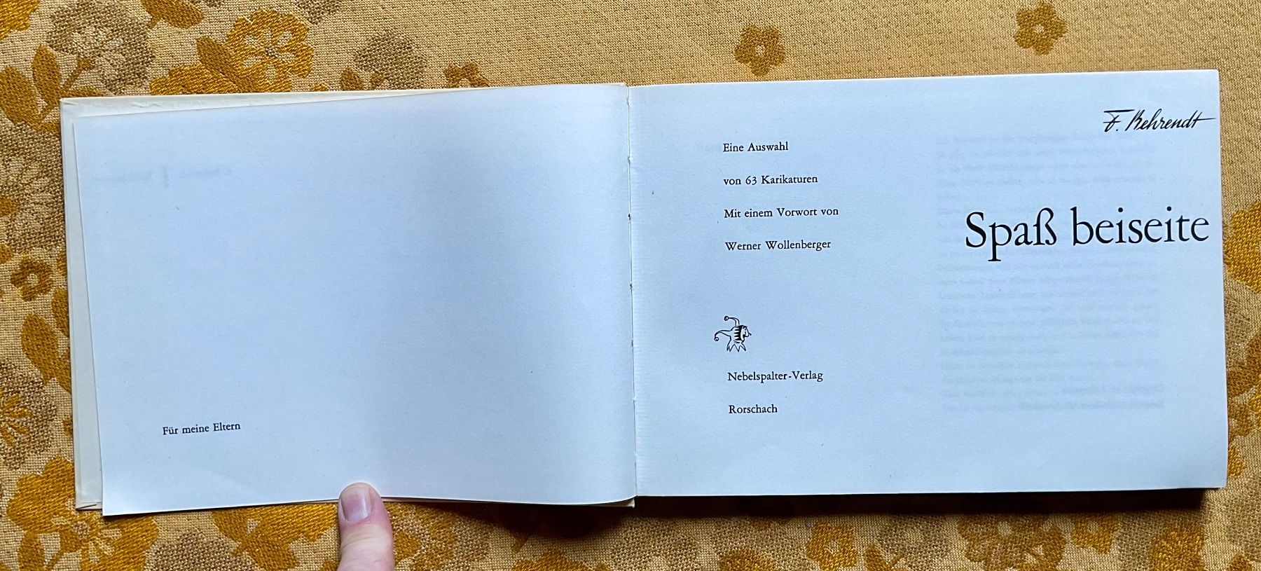 Libri: Satire Buch Spass Beiseite – Usato da Endingen venduto da nathan05 3