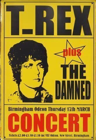 Insegne: Rusty Blechschild-T.REX PLUS THE DAMNED – Nuovo e nell'imballaggio originale da Rupperswil venduto da big-one-sale