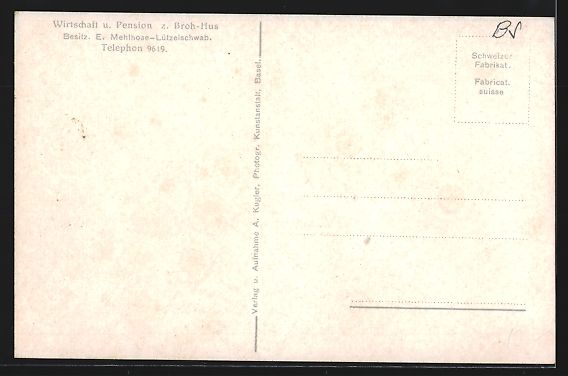 Cartes postales: Bettingen b. Basel, Teilansicht mit Berg – D'occasion à Berlin par bartko-reher 1