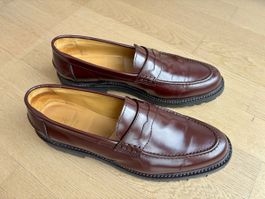 Ludwig Reiter PENNY LOAFER Calf Spazzolato, Bordeaux, 41
