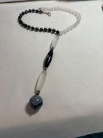 Stein kette, Kristall, Hämatit und Obsidian