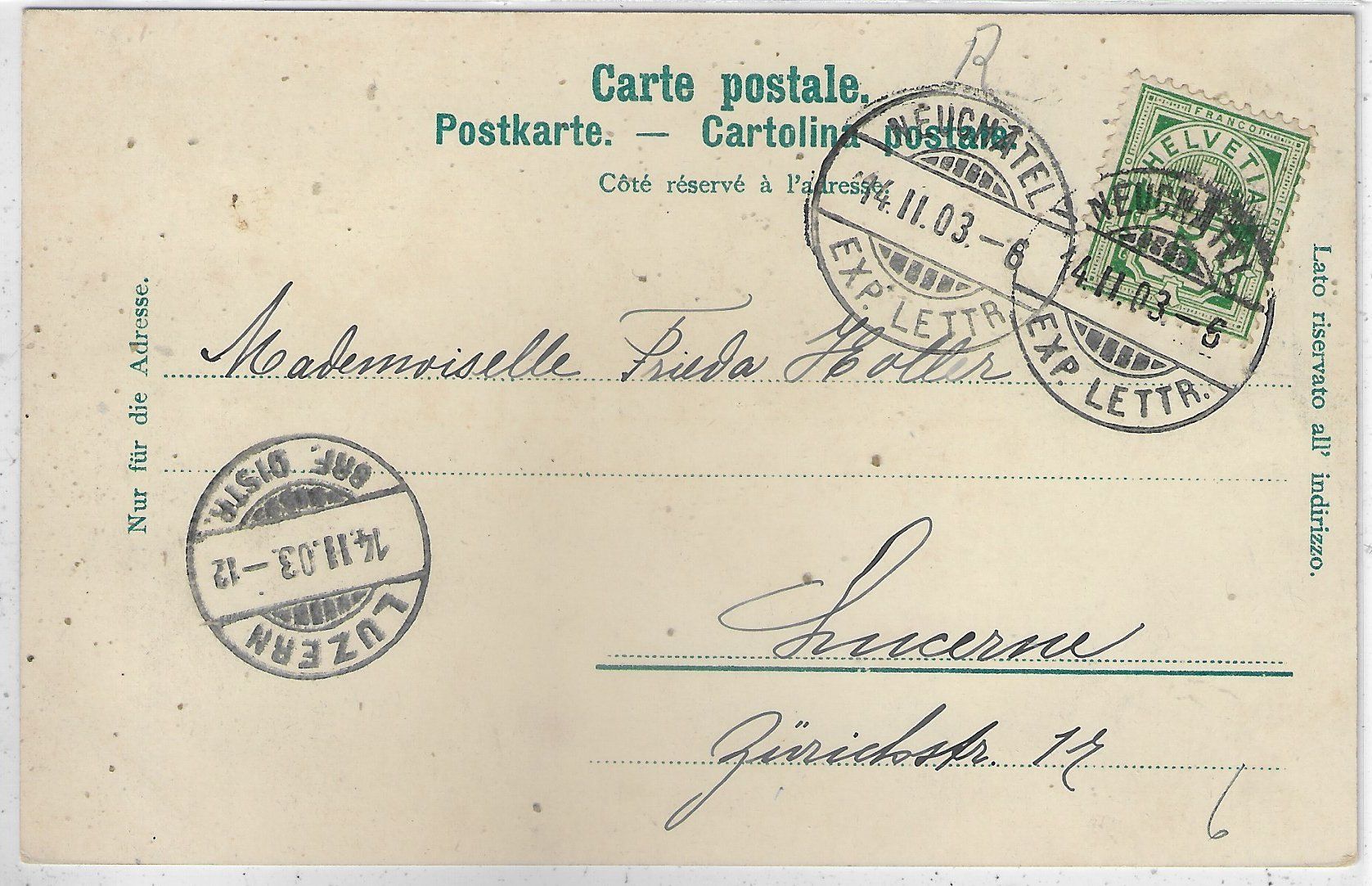 Cartoline postali: Neuchatel - Chateau et Collegiale – Usato da Ettingen venduto da Kartenplanet 1
