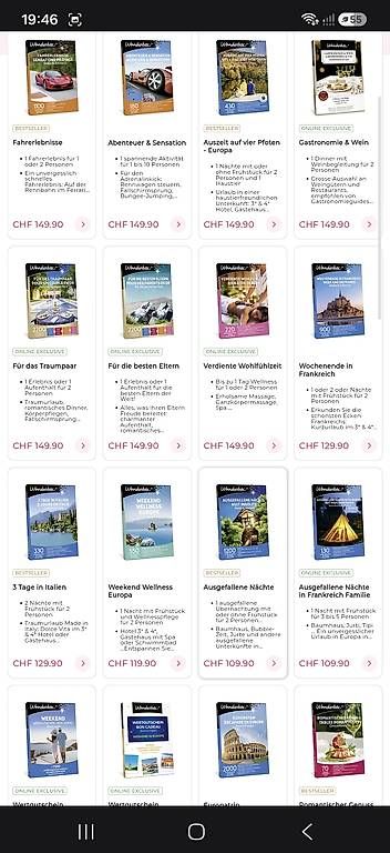Bons: Wonderbox - 200 CHF Guthaben – D'occasion à Arth par ivana_11 1
