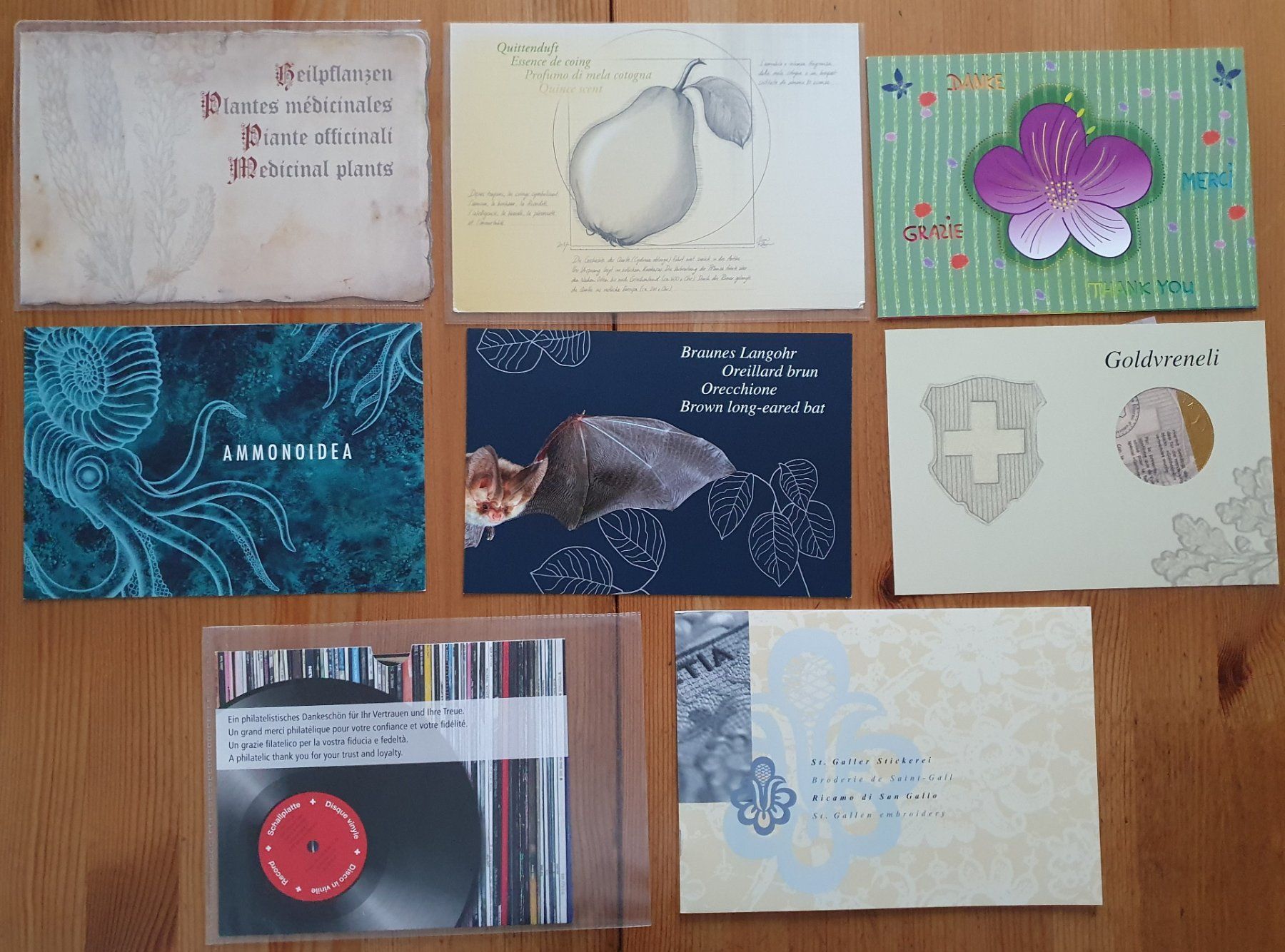 Alle Briefmarken: Lot: 8 verschiedene Abonnements -  Geschenkfolder – Gebraucht aus Dällikon von Minita