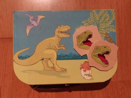 Dinosaurier-Memory aus Holz