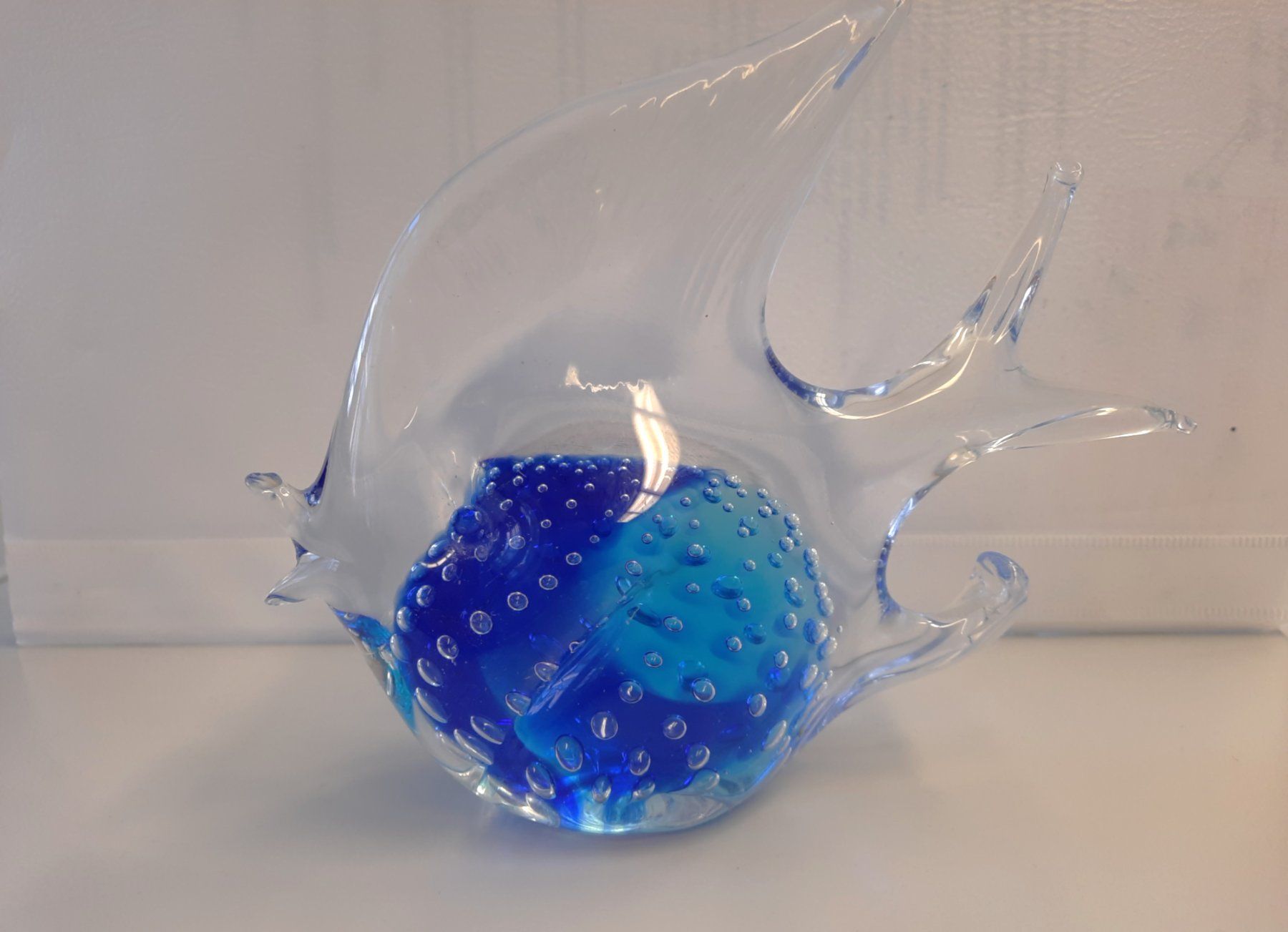 Gläser: Buntglas-Fischdekoration Blau – Gebraucht aus Beinwil am See von Restwert_Beinwil 5