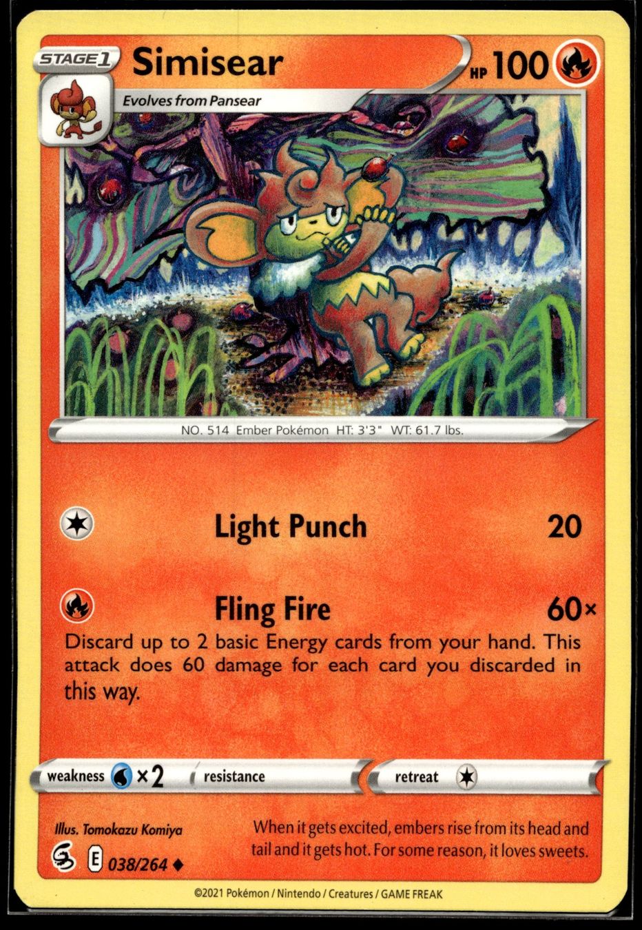 Pokémon Carte collezionabili: Simisear (FST EN 038/264) – Usato da Affoltern am Albis venduto da Chiesa_5