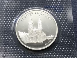 Sehr schöne 20 Franken Silbermünze ST.GALLEN 2002