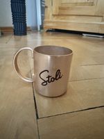 Stolichnaya Becher Metall kupferfarben gebraucht