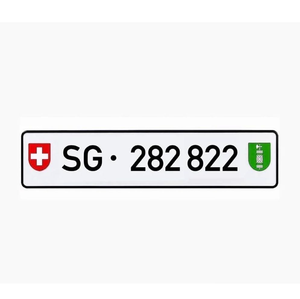 Schilder: Kennzeichen SG 282 822 – Gebraucht aus St. Gallen von Mr.Benutzer