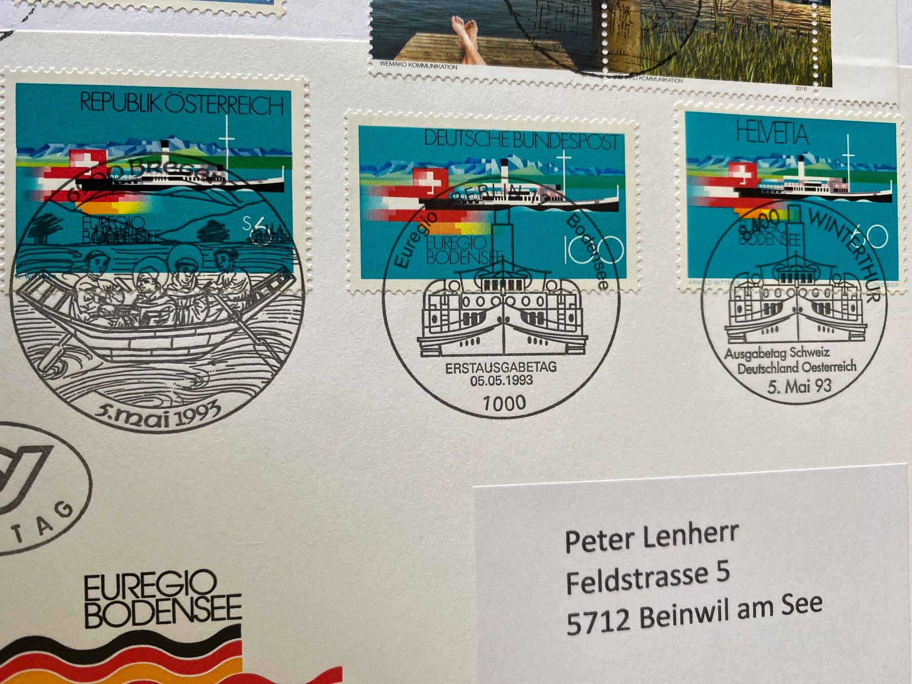 Tutti i francobolli: FDC 1993 EUREGIO Bodensee + 2016 Obersee + Untersee  UNIKAT – Nuovo (secondo la descrizione) da Niederrohrdorf venduto da leni29 1