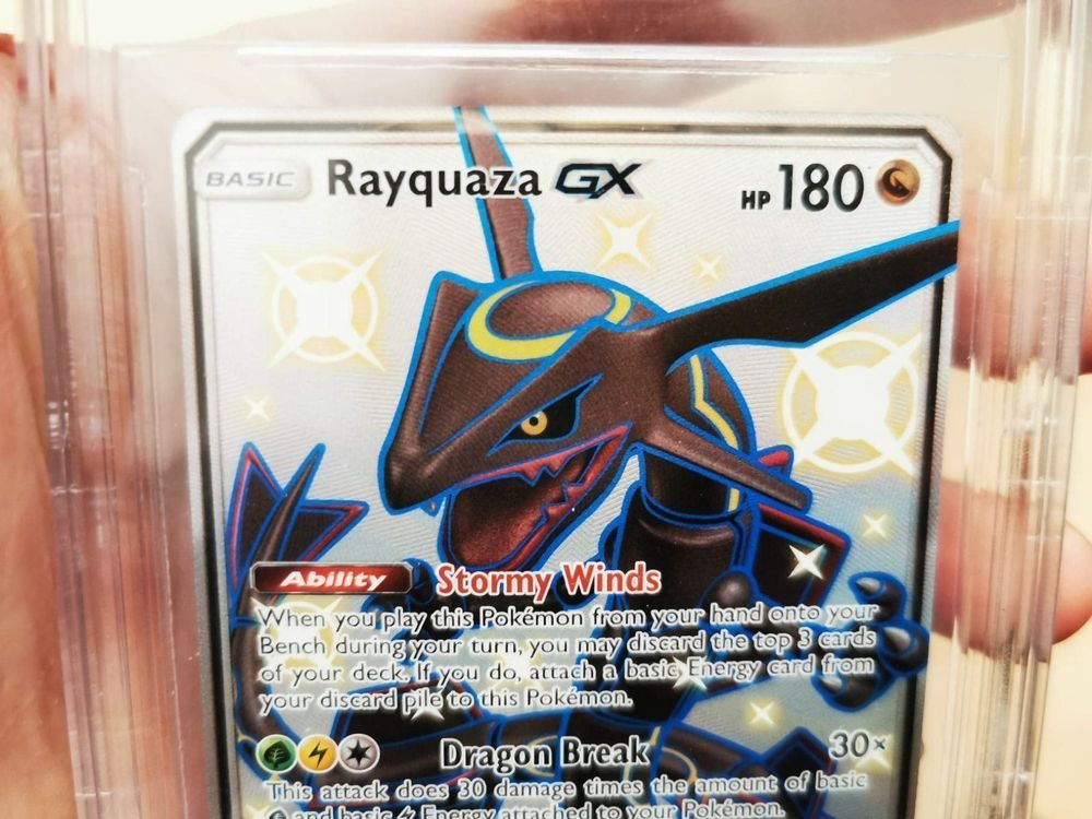 PSA 9 *MINT* Rayquaza GX store 177a Shiny Holo Hidden Fates Premium Collection Card