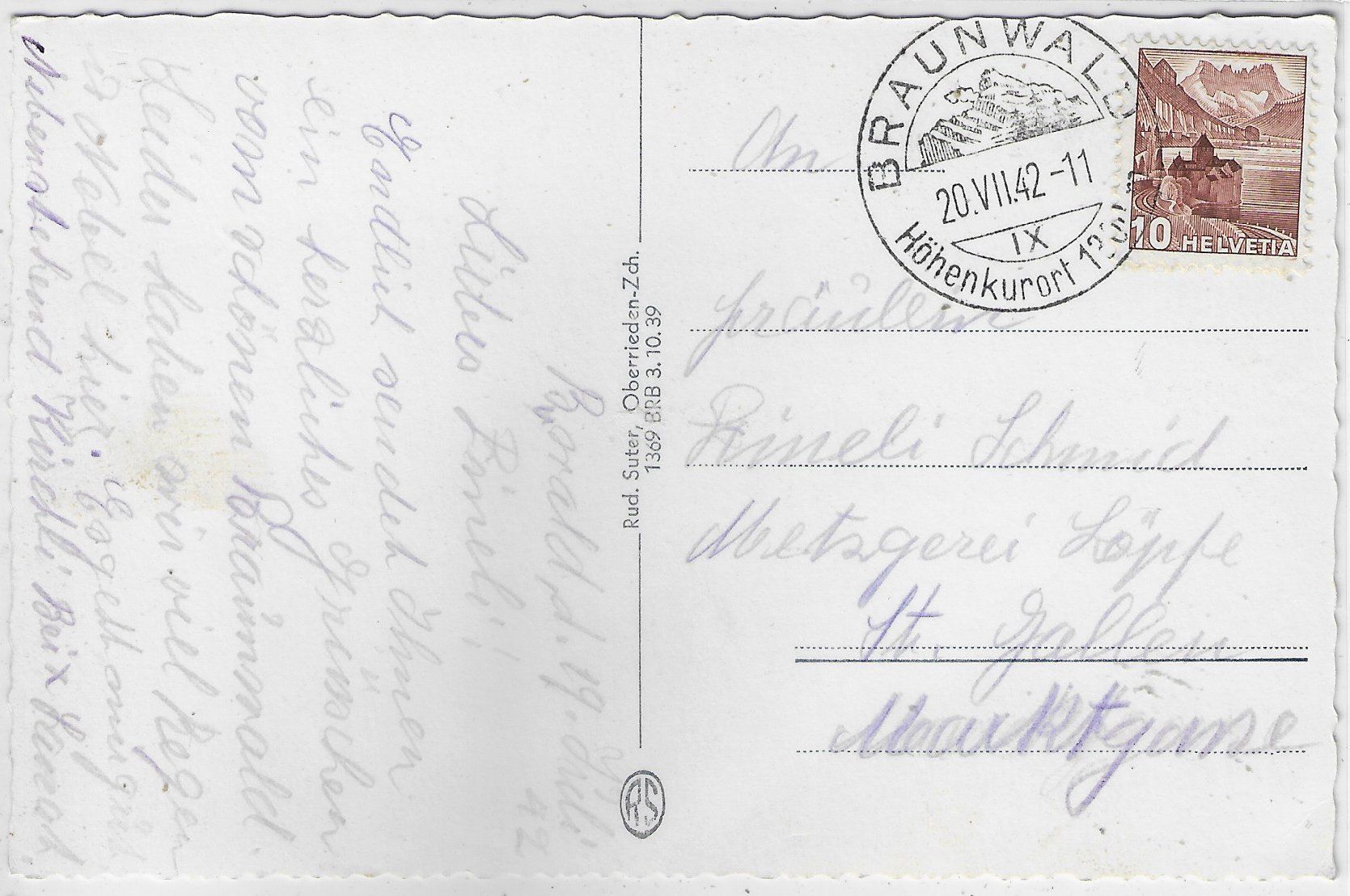 Cartoline postali: Braunwald-Terasse – Usato da Ettingen venduto da Kartenplanet 1