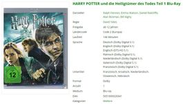 HARRY POTTER und die Heiligtümer des Todes Teil 1 (Bluray)