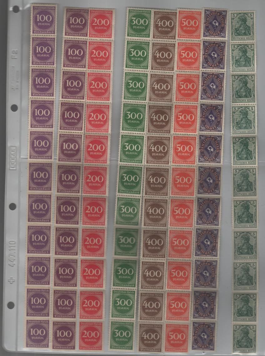 Alle Briefmarken: Deutsches Reich RM  ** 11er Streifen – Gebraucht aus Remetschwil von Hofiii