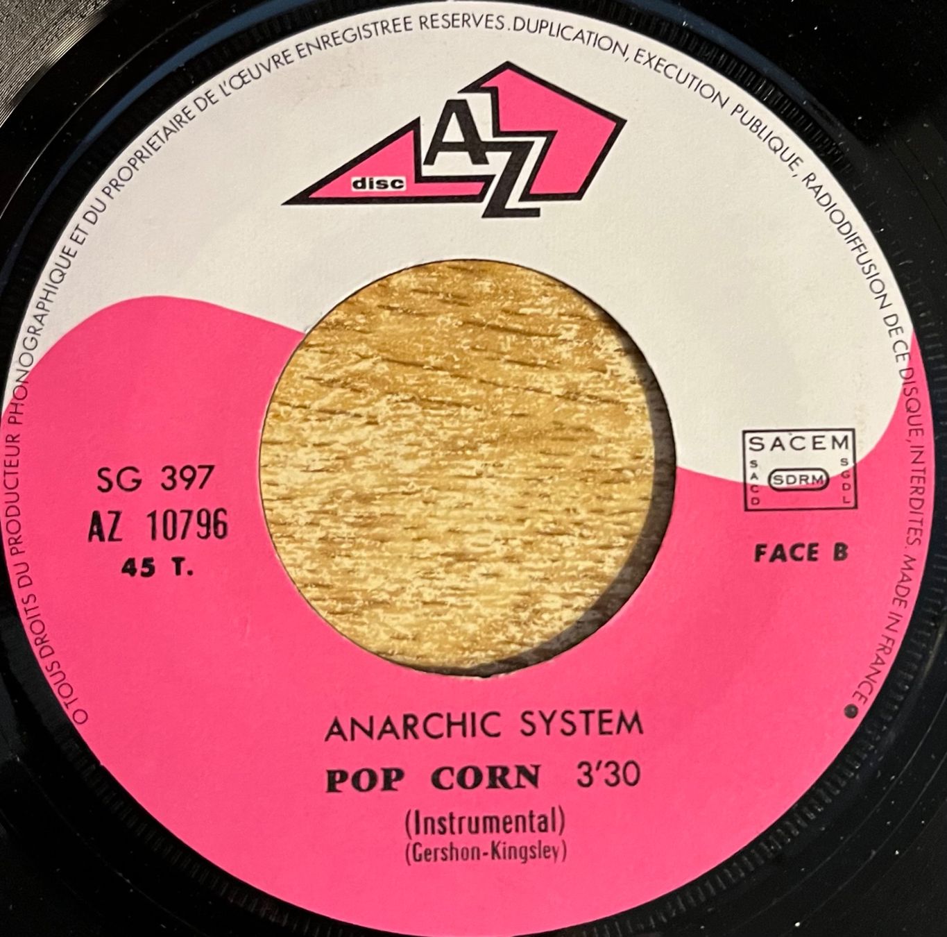 Dischi in vinile: ANARCHIC SYSTEM - POP CORN – Usato da Bussigny venduto da vinyl-pas-cher 2