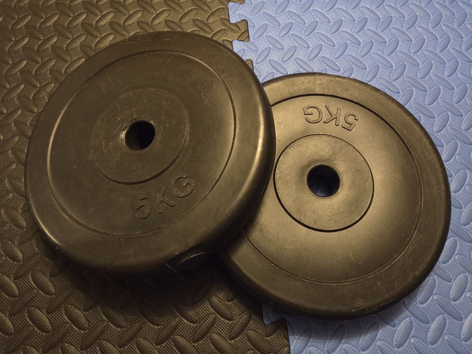 Manubri & Pesi: 2 x 5 Kg Hantelscheiben – Usato da Pfäffikon ZH venduto da Nana114