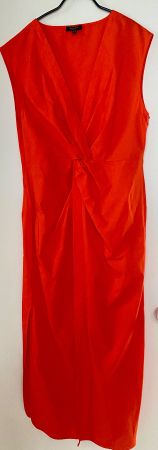 MASSIMO DUTTI Elegantes rotes Maxi - Sommerkleid, Grösse M