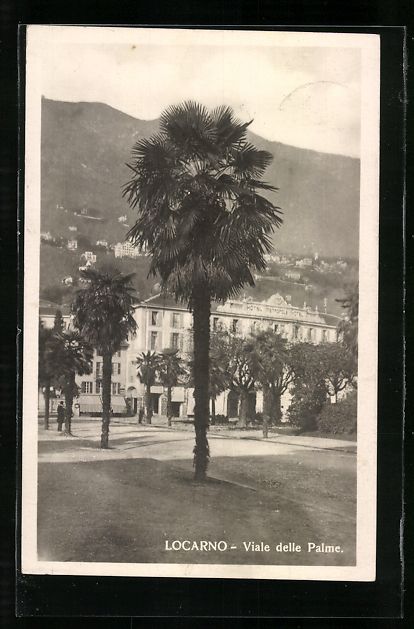 Cartoline postali: AK Locarno, Viale delle Palme – Usato da Berlin venduto da bartko-reher