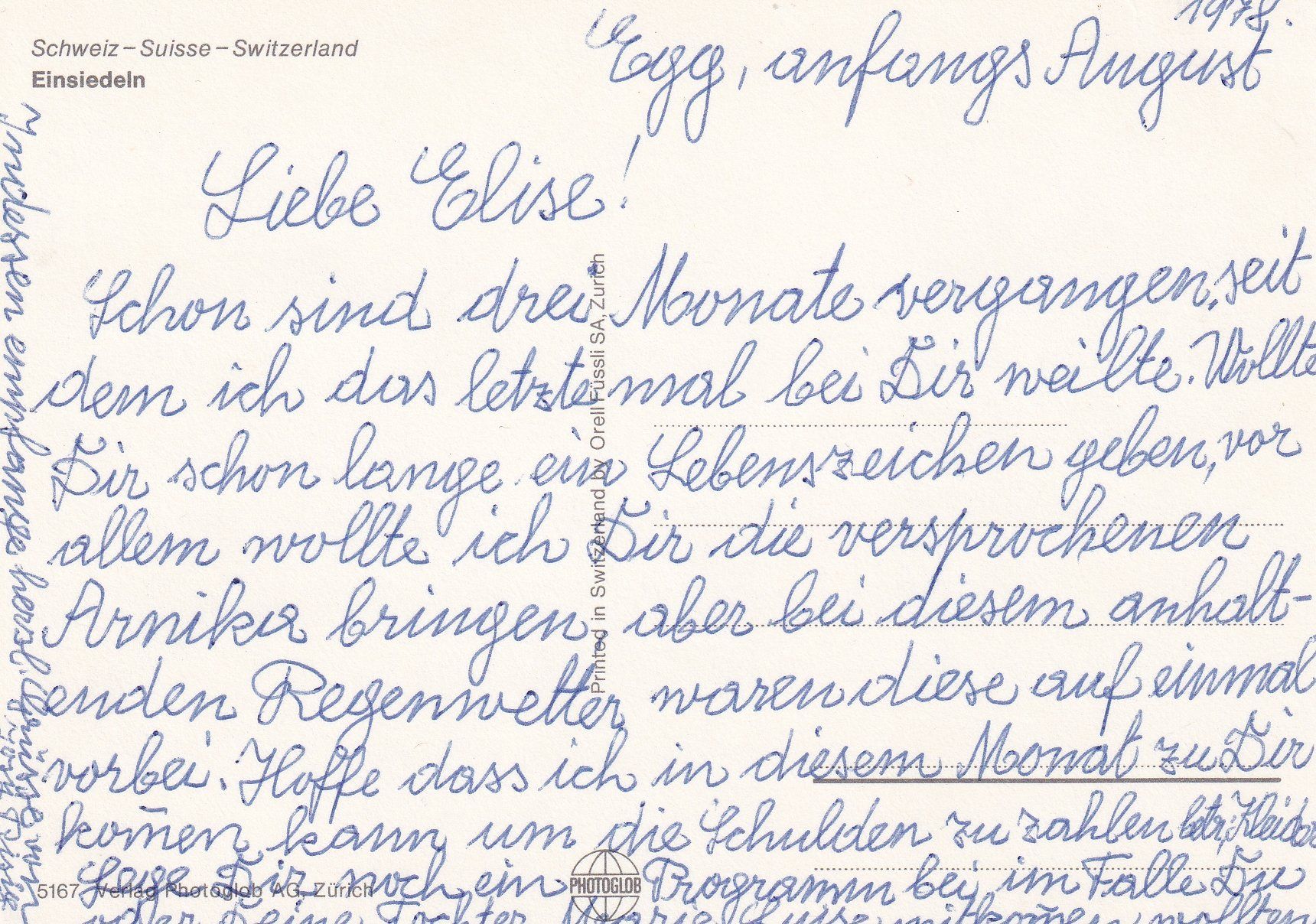 Cartoline postali: Wallfahrtskirche Einsiedeln (7 Ansichten) /ay – Usato da Hombrechtikon venduto da Rudolf07 1