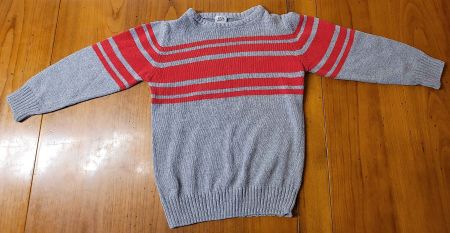 Kinderpullover Kiki & Koko Gr. 110 / 4-5 Jahre grau/rot