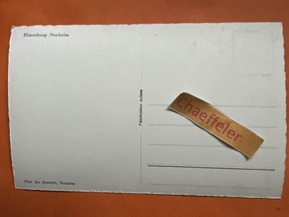 Ansichtskarten: Hinterburg - Neuheim – Gebraucht aus Zürich von Chaeffeler 1