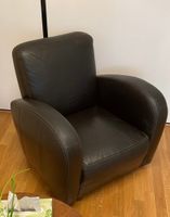 Fauteuil en cuir vachette buffalo marron marque Artopia