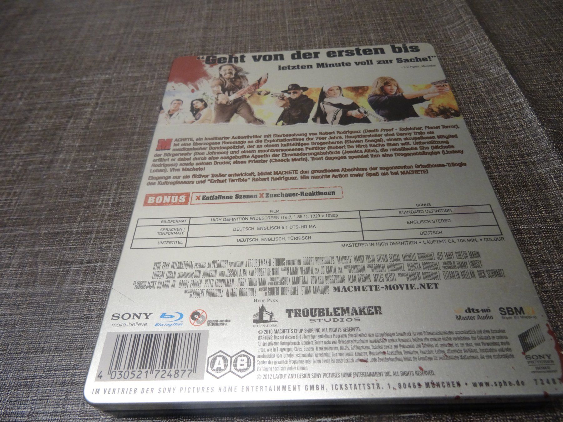 Tutti i DVDs: Machete STEELBOOK BLU-RAY – Usato da Olten venduto da Disc-Verkauf 2