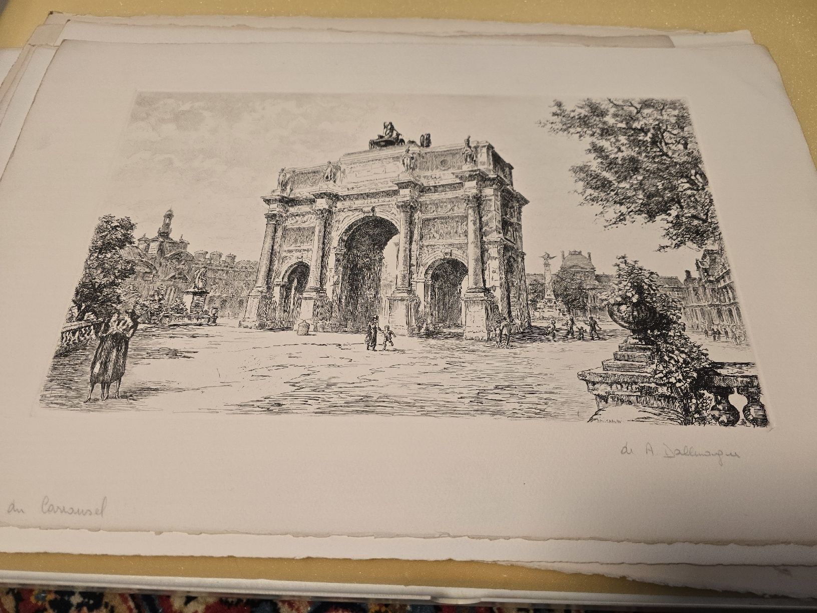 Incisioni: Antiker Stich "Arc de carousel" Aimé Dallemagne – Nuovo (secondo la descrizione) da Baden venduto da swiss-alps