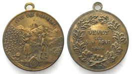 VEVEY - FETE DES VIGNERONS 1889 Messing 33mm vz