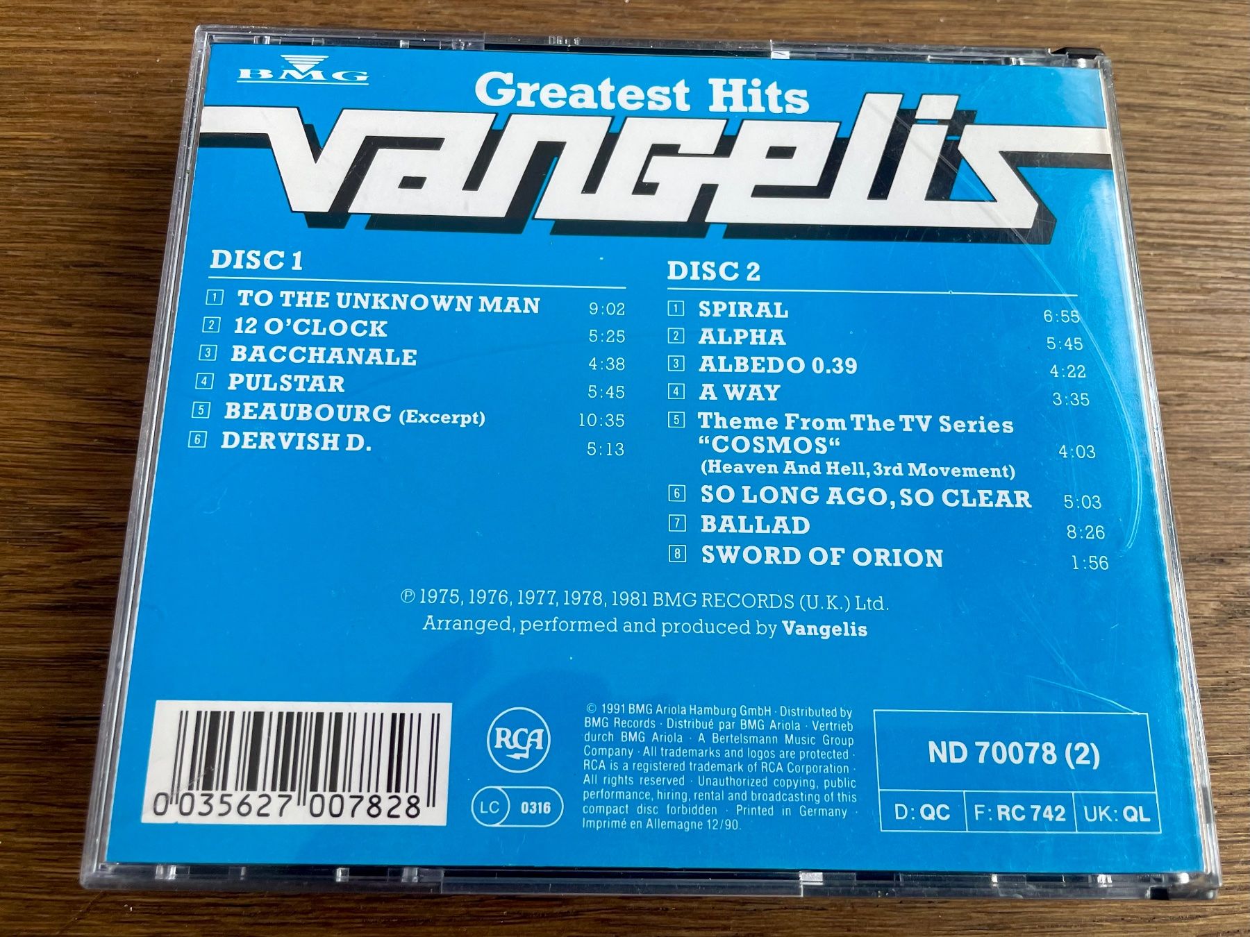 CD: Vangelis - Greaest Hits - 2 CD's – Usato da Pontresina venduto da il-bain 1