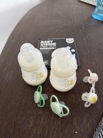 New born pack. Pacifiers, bottles and contrast cards