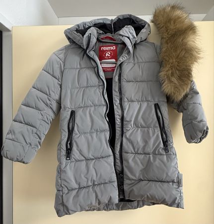 Reima Winterjacke grau mit Kapuze Grösse 104 neuwertig