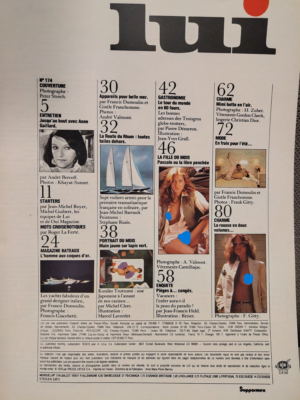 Riviste & Magazine: Lui N°174 Juillet 1978 – Usato da Meyrin venduto da Flurrio 1
